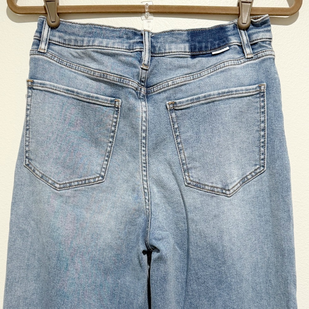 Daze Hug Wide Leg Raw Hem Jeans Size 28 - Picture 7 of 8